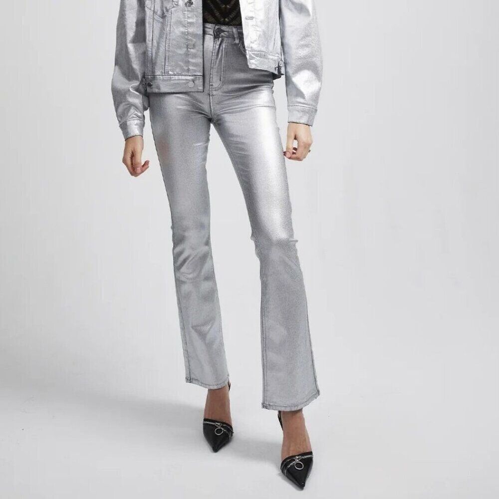 NWT RTA Odette bootcut jeans in Silver - Picture 2 of 3